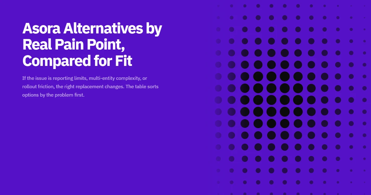 Asora Alternatives by Real Pain Point, Compared for Fit